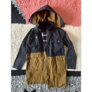 J Crew Block Color Field Jacket in Navy Blue and Brown (Barely Worn)